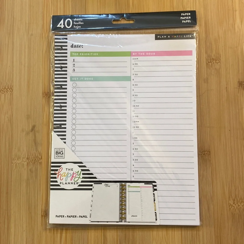 NWT The Happy Planner, Planner Sheets